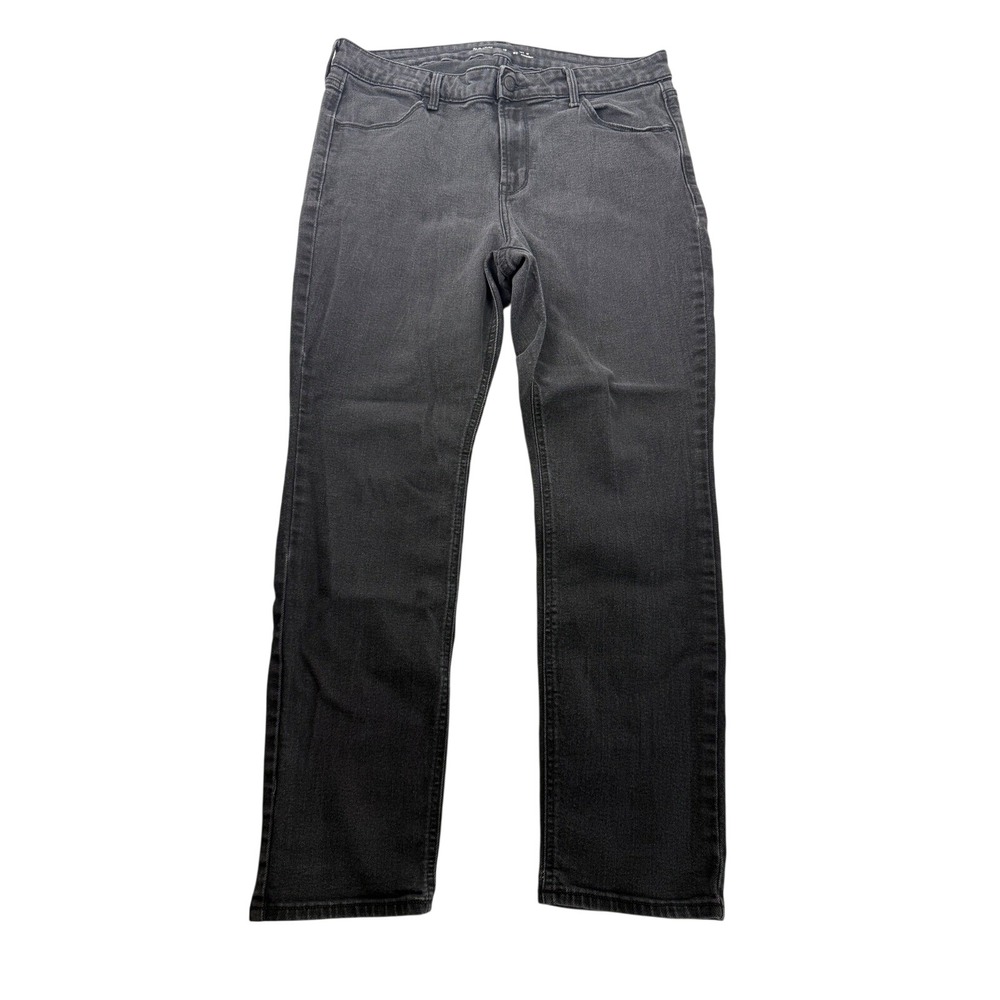 Old Navy WOW Straight‎ Jeans Womens 16 Charcoal Grey High Rise Stretch Denim